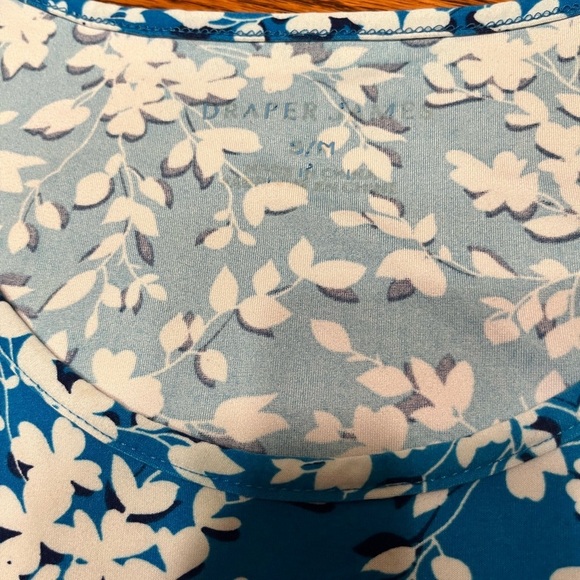 Draper James Blue/White Floral Midi Dress Size S/M - Picture 8 of 9